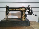 Antique Singer Sewing Machine Model 66  red Eye   Hand Crank  Serviced