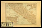 Antique Map Of Central Italy Map Wall Art Decor Rome Naples Campania Lazio