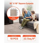 Carpet Tiles 18x18 Inch  10 Pack Carpet Square Rug Detachable   Damage - Free