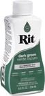 Rit Dye Dark Green 8oz Fabric And Craft Dye Non Toxic Versatile Liquid Color