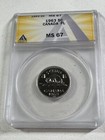 1963 Canada 5 Cents Proof Like Graded Ms 67 By Anacs