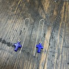 Barse Threader Cross Earrings- Lapis- Silver- Nwt