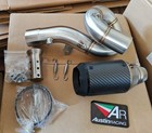 For Kawasaki Ninja Zx6r Zx636 2009-2026 Carbon Exhaust Mid Link Pipe Muffler