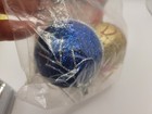 Unbranded Blue   Gold Glitter Balls Sequin Bead Pinning Christmas Ornament Kit