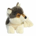 Aurora - Large Gray Miyoni - 15  Wolf - Adorable Stuffed Animal