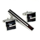 Burgundy Cufflinks And Tie Clip Set Men Birthday Wedding Gift Tie Bar With Box