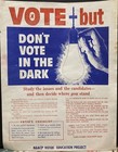 Naacp vintage 1950s-70s Lot african American Ephemera Archive Inc  Voting Poster