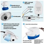 Automatic 12v 1100gph Marine Bilge Pump With Built-in Float Switch     Auto