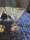 Princess House Aston Etched Glass Liquor Cocktail Glasses - Set Of 4 See Detais