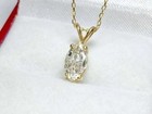 2ct Marquise Cut Vvs Diamond Pendant Necklace Free Chain 14k Yellow Gold Finish