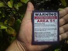 Area 51 Warning Sign 3x3 75 Fridge Magnet Ufo Aliens Roswell     Large Version 
