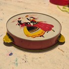 Vintage Kirchhof Tambourine Musical Toy Metal Flamenco Dancers 1950 s
