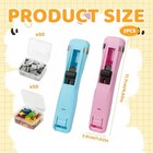 2 Pcs Portable Binder Clip Stapler Set  Staple Free Stapler With 100 Reusable