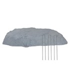3 5   H Flat Faux Landscape Rock Cover  Gray By Sunnydaze