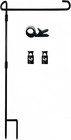 Garden Flag Stand-holder-pole With Garden Flag Stopper And Anti-wind Clip For   