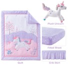 4-piece Crib Bedding Set For Baby Boys Girls  Infant Toddler Nursery Baby Bed   