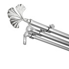 13 16  Dia Adjustable 120  To 170  Triple Curtain Rod In Satin Nickel With Reggi