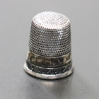 Simons Brothers 925 Sterling Silver Thimble Half Band Curtain Design Size 10