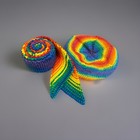 Hand-crocheted Skinny Scarf And Beret Bohemian Rainbow Colors Fun