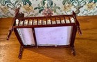 Vintage Miniature Dollhouse Bespaq Twin Toddler Bed Large Crib 1 12 Scale