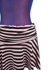 Vintage Guess Y2k Pink   Black Striped Drop Waist Mini Circle Skirt Medium Q46