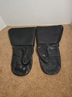 Vintage Buco Black Leather Motorcycle Gauntlet Mittens   Gloves Size Large