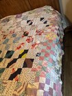 Vintage King Quilt Top Bow Tie   Postage Stamp Size 108 X 100