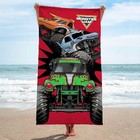 Monster Trucks Grave Digger  Megalodon And El Toro Loco Beach Towel  28  X 58 