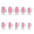 240pcs Fake False Nails Tips Full Cover Short Coffin Ballerina Diy Art Manicure   