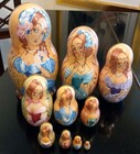 10pc Russian Matryoshka Fairy Tales Nesting Dolls 10  Signed Mirichenko 1995