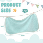6 Pack Green Baby Burp Cloths For Boys And Girls Coral Fleece 20 X 10 Inch Super