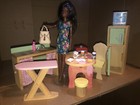 Barbie Doll Sized Wood Dollhouse Furniture Lot