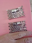 Vintage Rhinestone Shoe Clips Silver Tone 2  X 1  One Stone Replaced