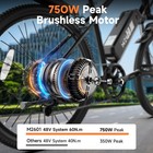 26  Electric Bike Commuter Bike 48v 7 8ah 15mph 500w Peak Ebike For Adults Ebike
