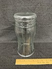Clear Glass Floral Embossed Pressed Flower Vase  Flared Freestanding Decor