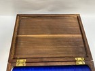 Lot Of Vintage Plastic Poker Chip In Solid Wood Storage Box  a7 