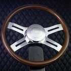 Forever Sharp 16  Wood Steering Wheel Chrome Freightliner  Kenworth  Peterbilt  