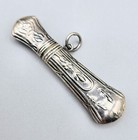 Vintage Reo Sterling Silver Floral Needle Case Pendant   Chatelaine Etui  2