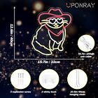 Cowboy Cat Neon Sign  Led Wall Decor  Dimmable Usb Light For Party  Birthday