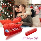 Double Layers Weekly Pill Organizer 2 Times A Day  Portable Travel Red