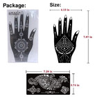 Pack Of 24 Sheets Temporary Tattoo Templates self-adhesive Henna Indian Arabian