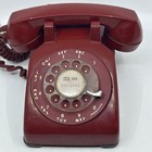 Vintage Bell System Western Electric Rotary Dial Desk Telephone Cd 500 Red Works