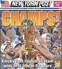 2026 New York Post June 14 Nba New York Knicks Win Finals Championship 6 14