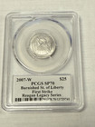2007 W  25 Burnished Platinum Eagle Pcgs Ms 70 Reagan