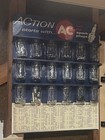 Vintage Ac Spark Plugs Steel 18 Glass Jar Service Station Display Rack
