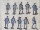 Lot Of 17 Vintage Marx French Marching Soldiers   Officer 1 32 Scale Lot P