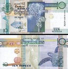 Seychelles 10 Rupees 1998  Unc  5 Pcs Lot  Consecutive  P-36a  First Sign