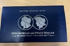 2024 Morgan And Peace Dollar Reverse Proof Two-coin Set In Ogp With Coa
