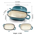 Enamelled Cast Iron Bread Loaf Pot  Non Stick Dutch Oven For Sourdough Bread