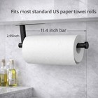 Paper Towel Holder Wall Mount Sus304 Stainless Steel Under Cabinet Black